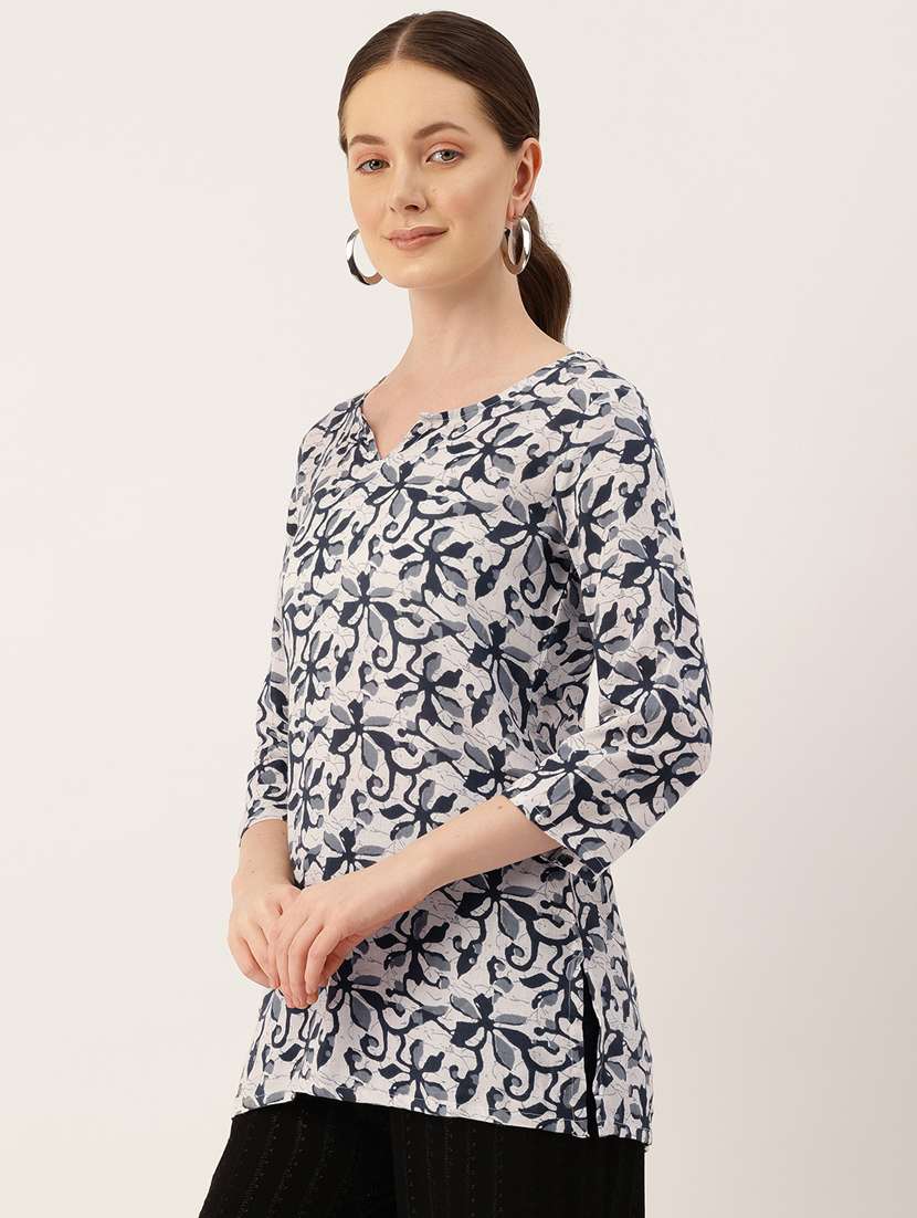 women floral print short kurti - 21581177 -  Standard Image - 1
