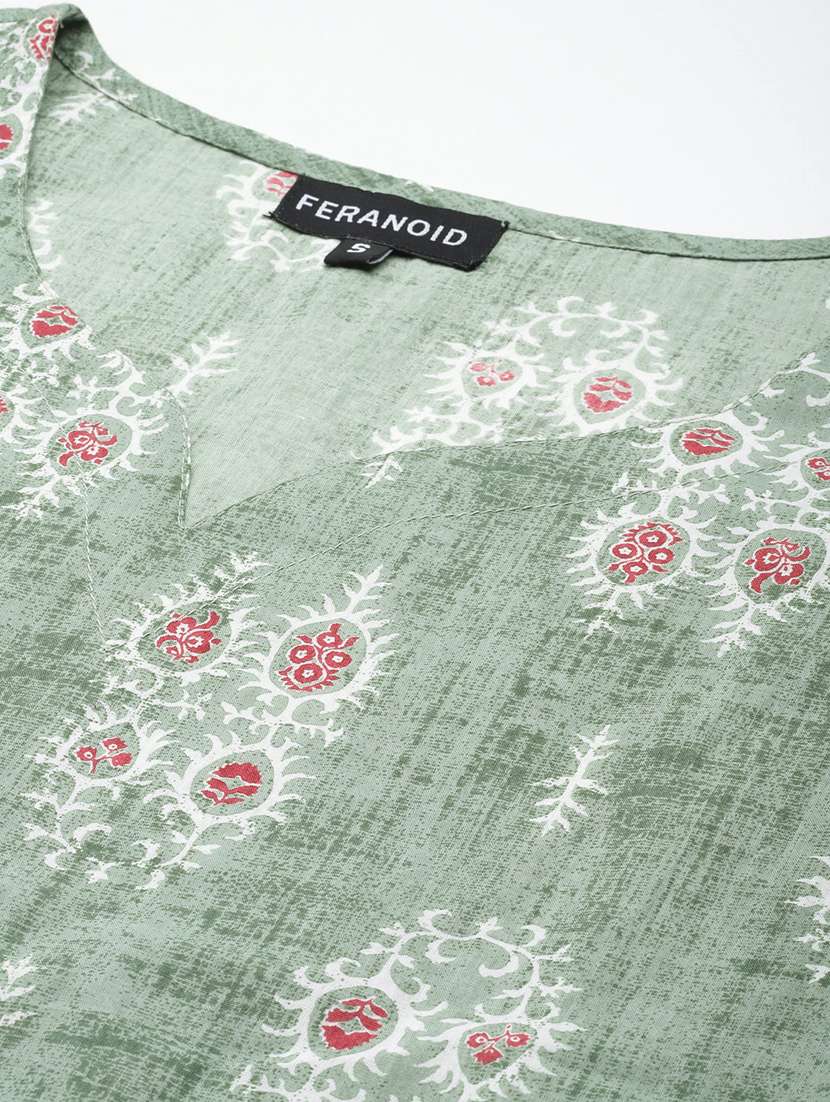women printed sleeveless straight kurta - 21581243 - Standard Image - 4