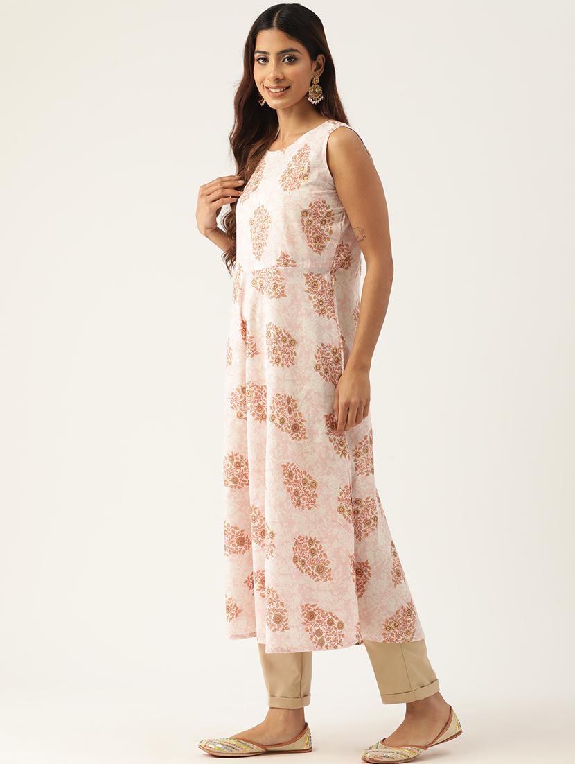 women printed sleeveless a-line kurta - 21581268 -  Standard Image - 1