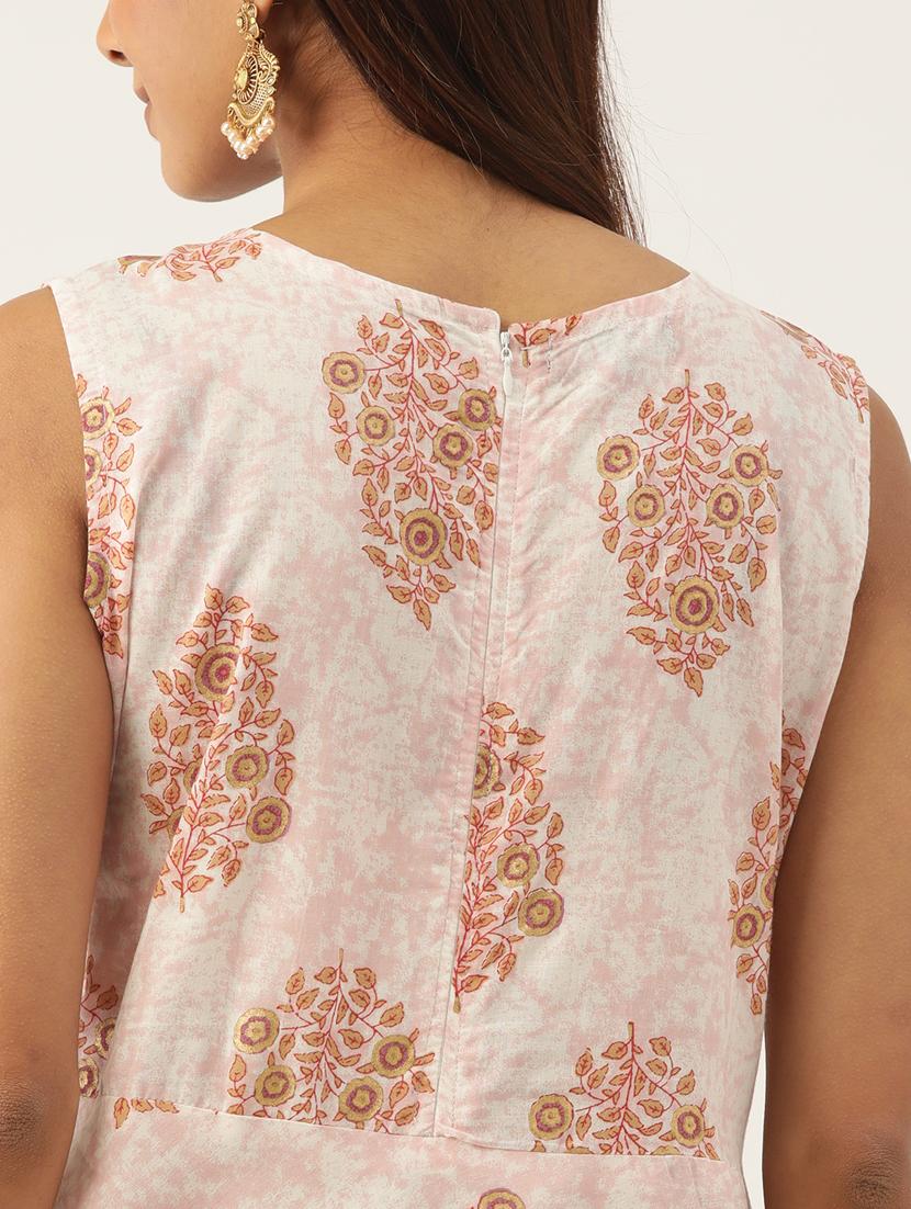 women printed sleeveless a-line kurta - 21581268 - Standard Image - 4