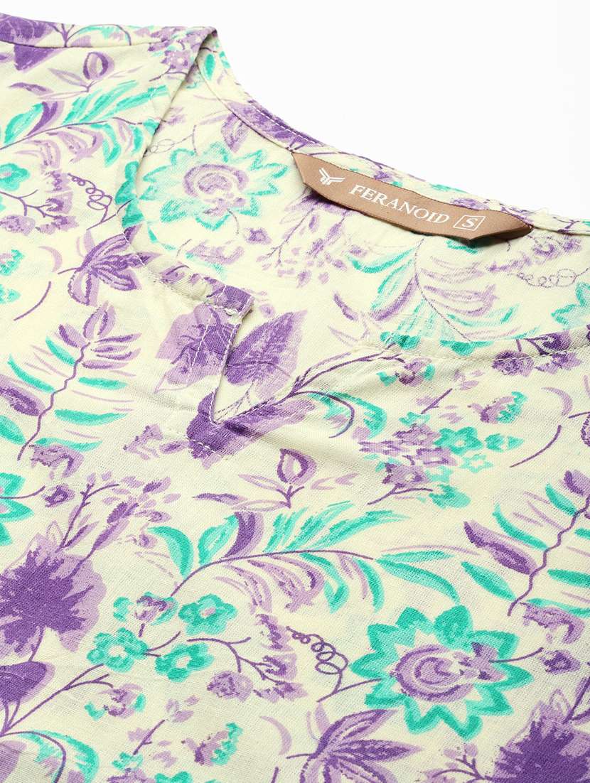 women three quarter sleeve straight kurti - 21581309 -  Standard Image - 4