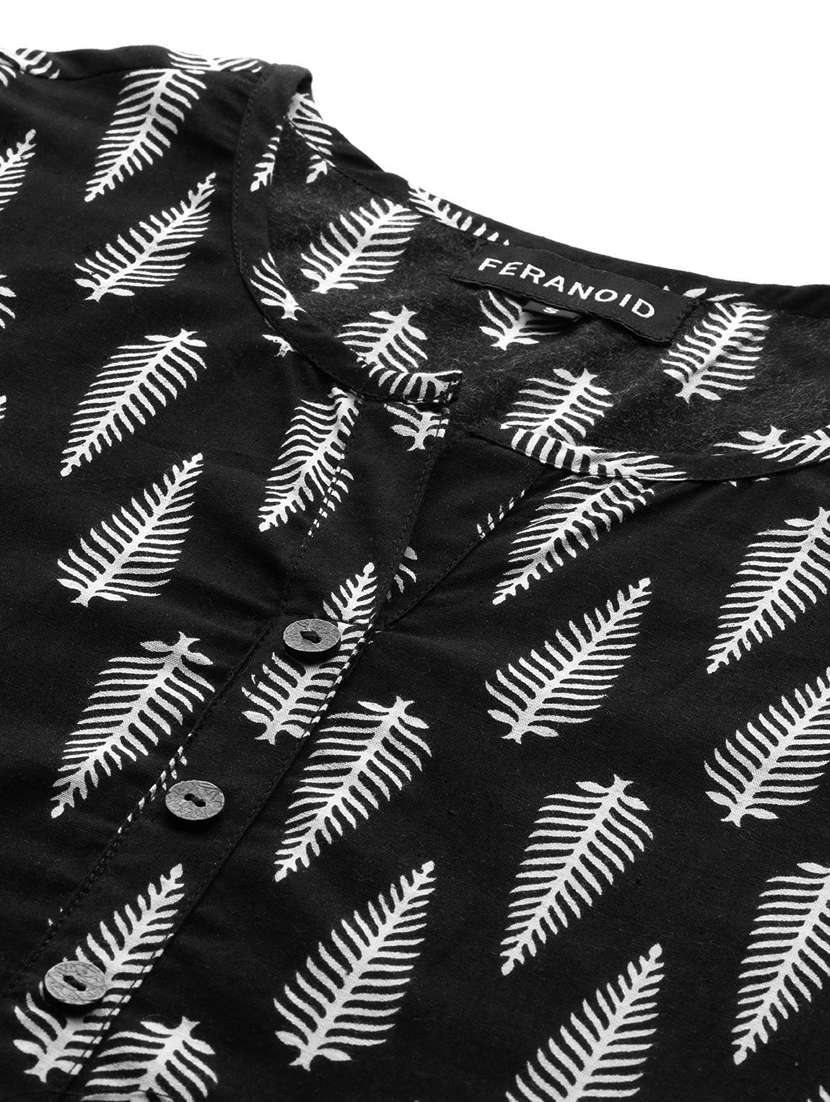 women three quarter sleeve straight kurti - 21581317 -  Standard Image - 4