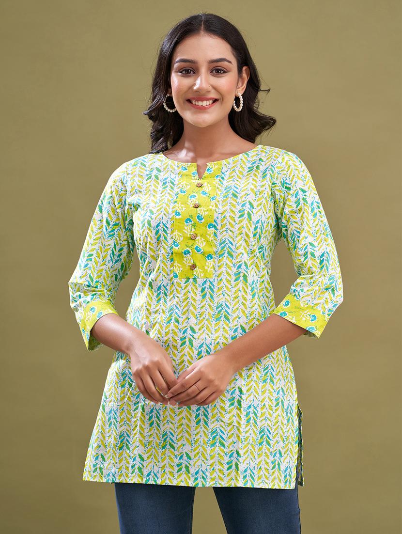 women three quarter sleeve straight kurti - 21581318 - Zoom Image - 0