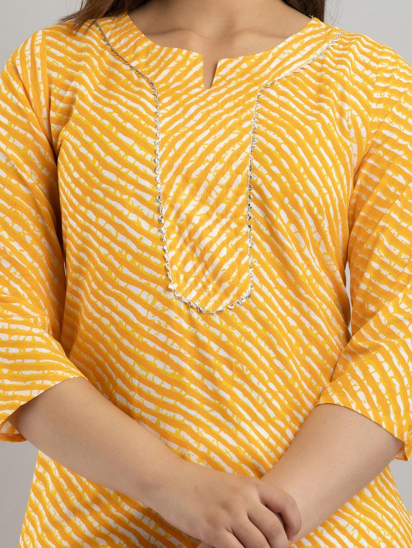 women printed three quarter sleeves straight kurta - 21581418 - Standard Image - 4