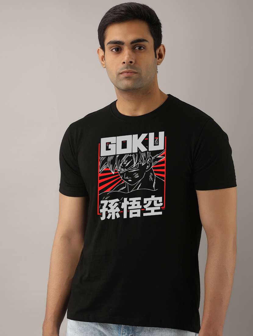 men slim fit front graphic printed short sleeves t-shirt
