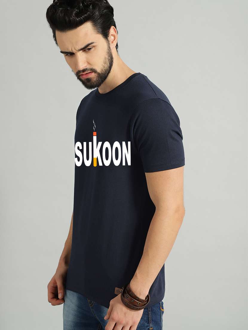 men slim fit chest print short sleeves t-shirt - 21581824 -  Standard Image - 1