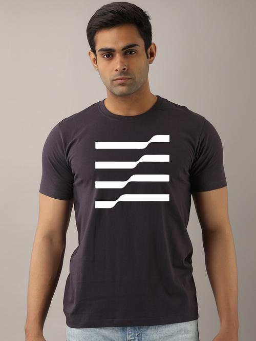men slim fit chest print short sleeves t-shirt - 21581857 -  Standard Image - 0