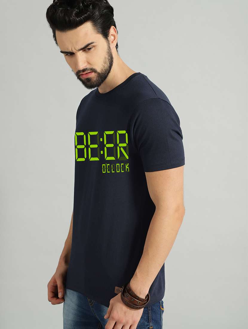 men slim fit chest print short sleeves t-shirt - 21581870 -  Standard Image - 1