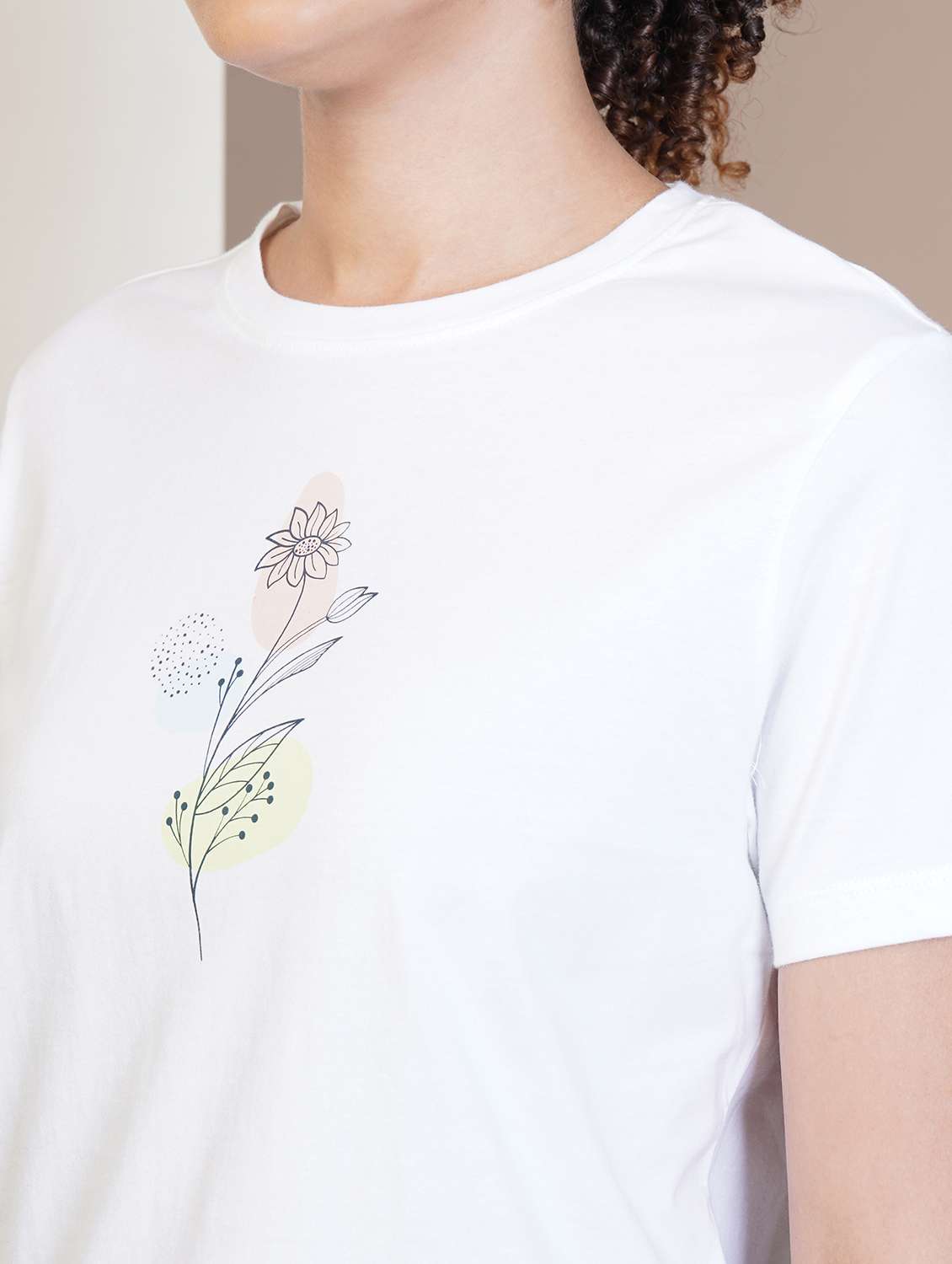 women printed short sleeve regular fit t-shirt - 21582144 -  Standard Image - 4
