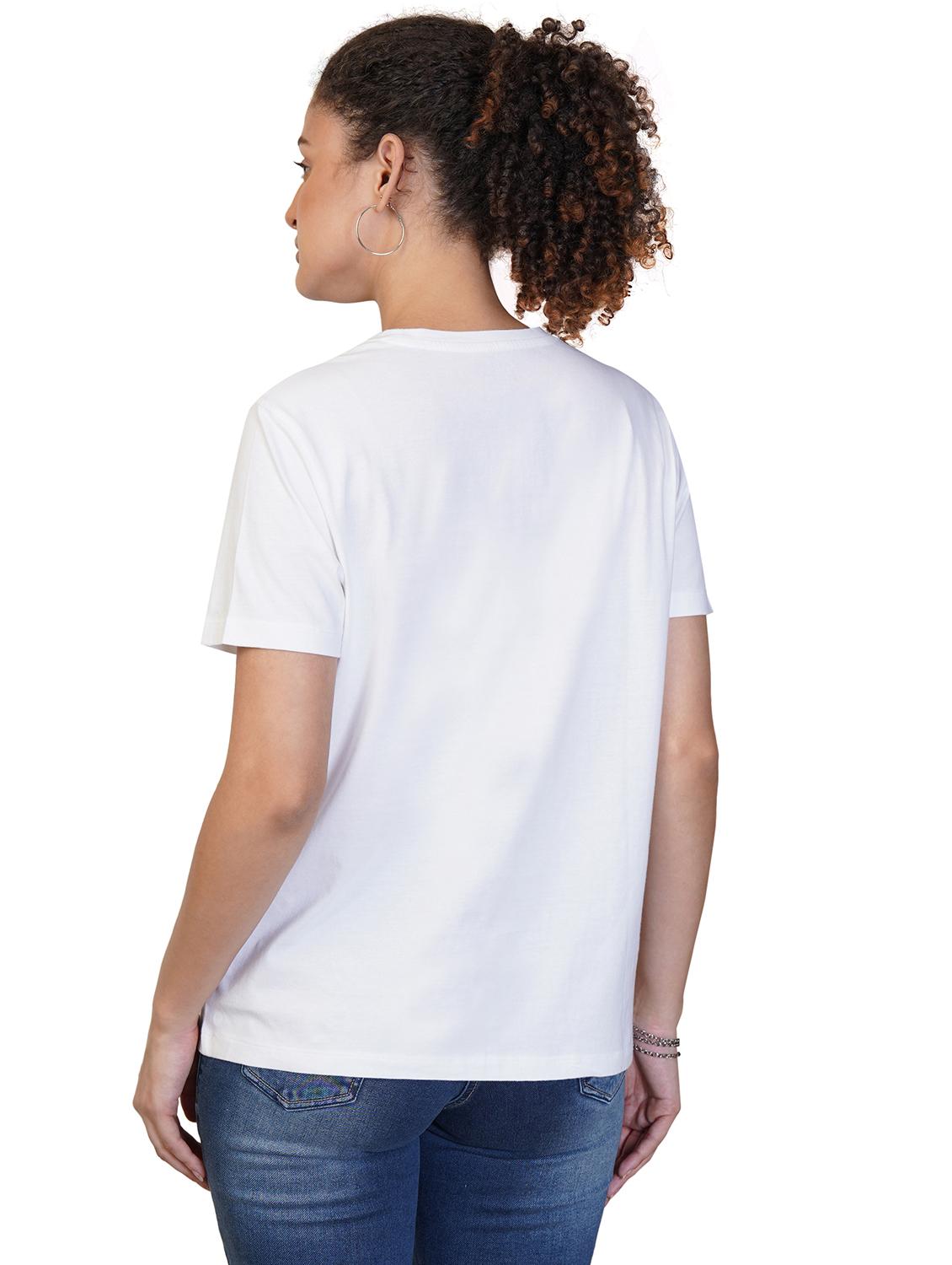 women printed short sleeve regular fit t-shirt - 21582145 - Standard Image - 1
