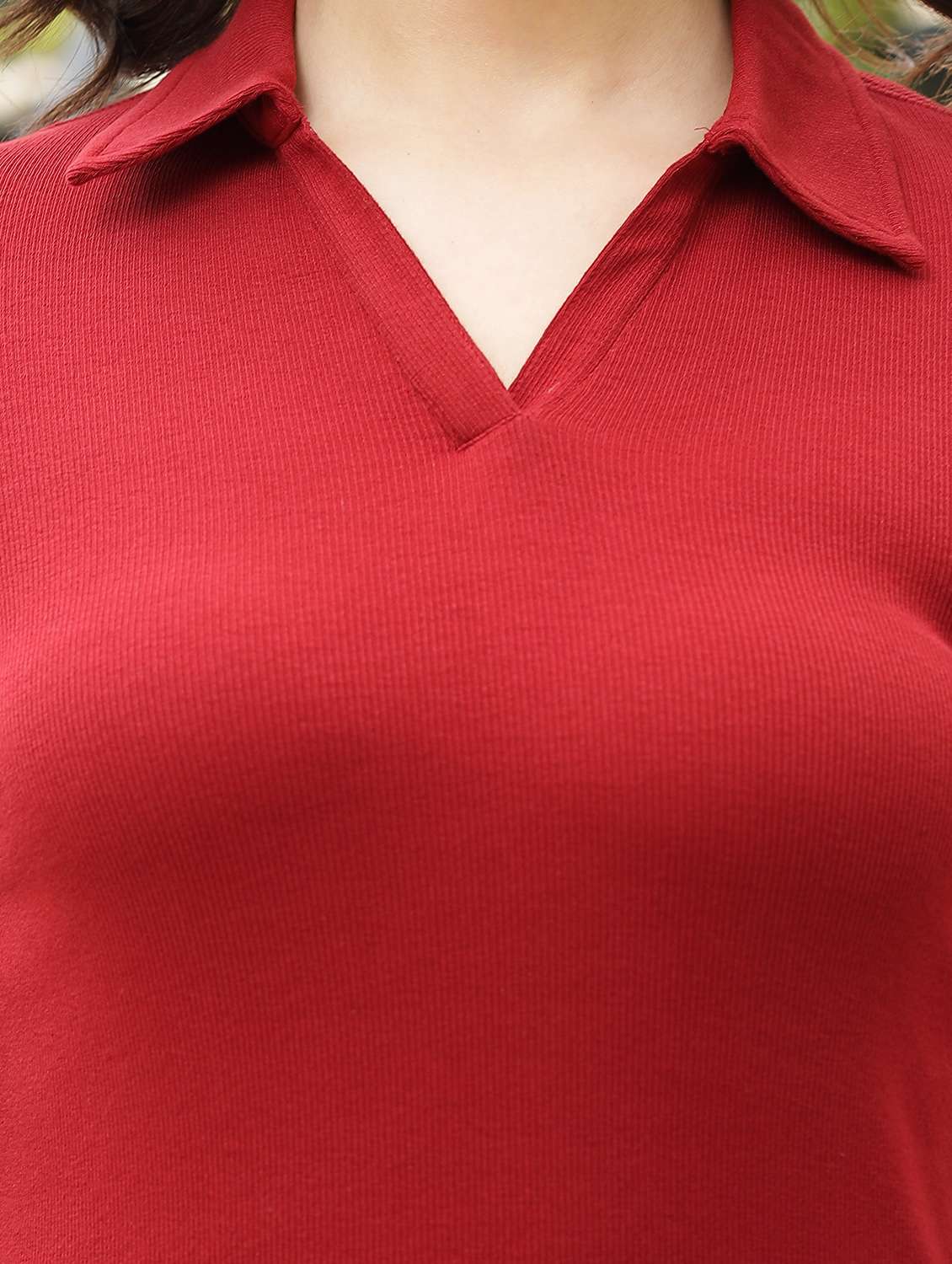 women solid long sleeves regular fit polo t-shirt - 21582188 -  Standard Image - 6