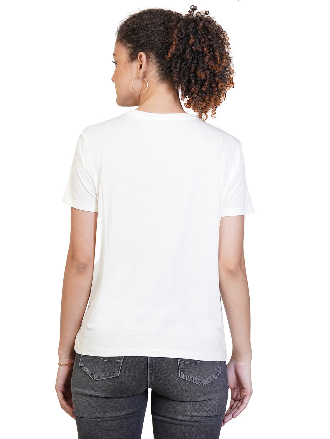 women printed short sleeve regular fit t-shirt - 21582189 - Standard Image - 1