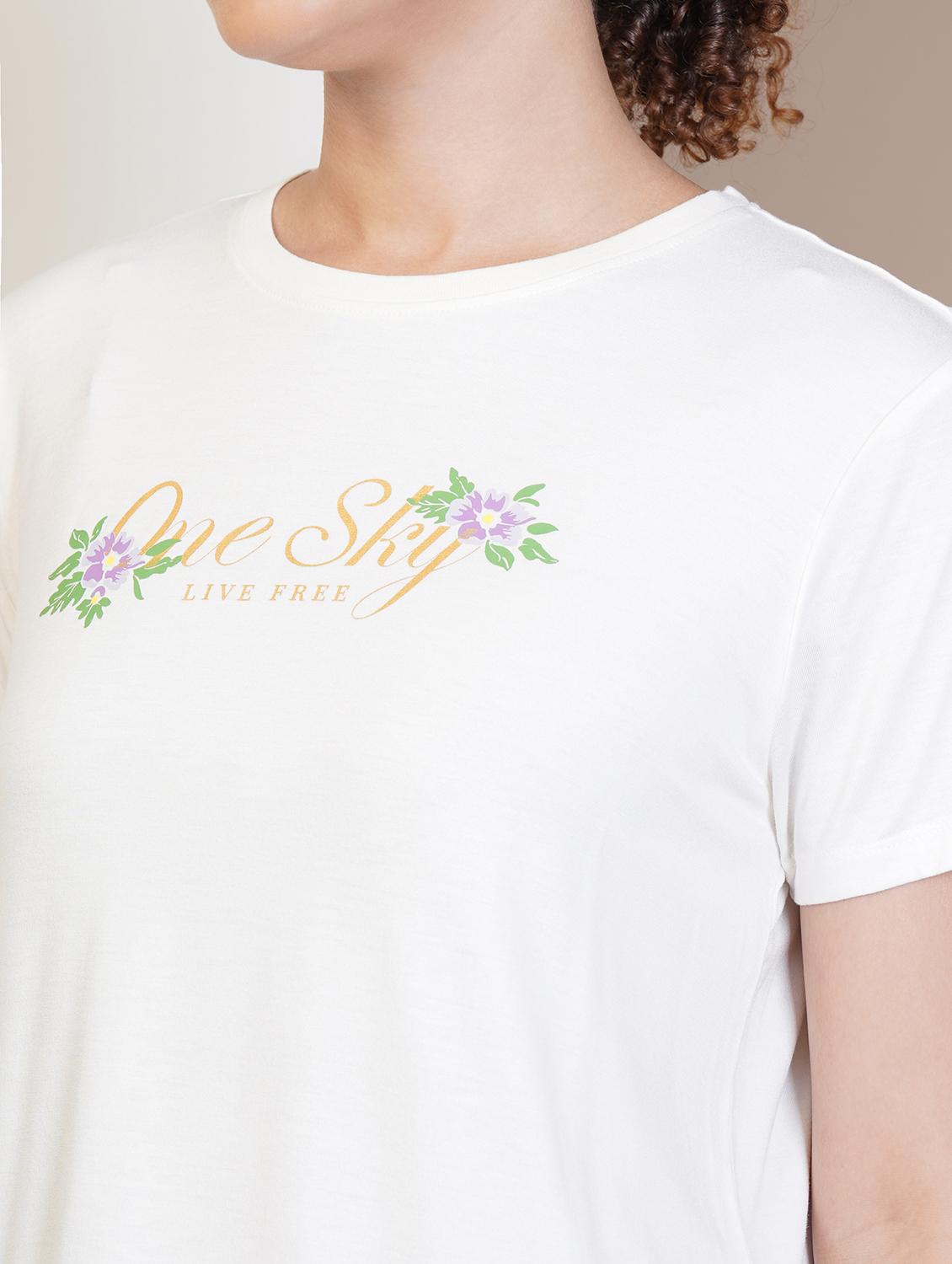women printed short sleeve regular fit t-shirt - 21582189 - Standard Image - 4