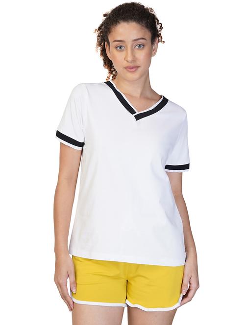 women solid short sleeves regular fit t-shirt - 21582191 - Standard Image - 0