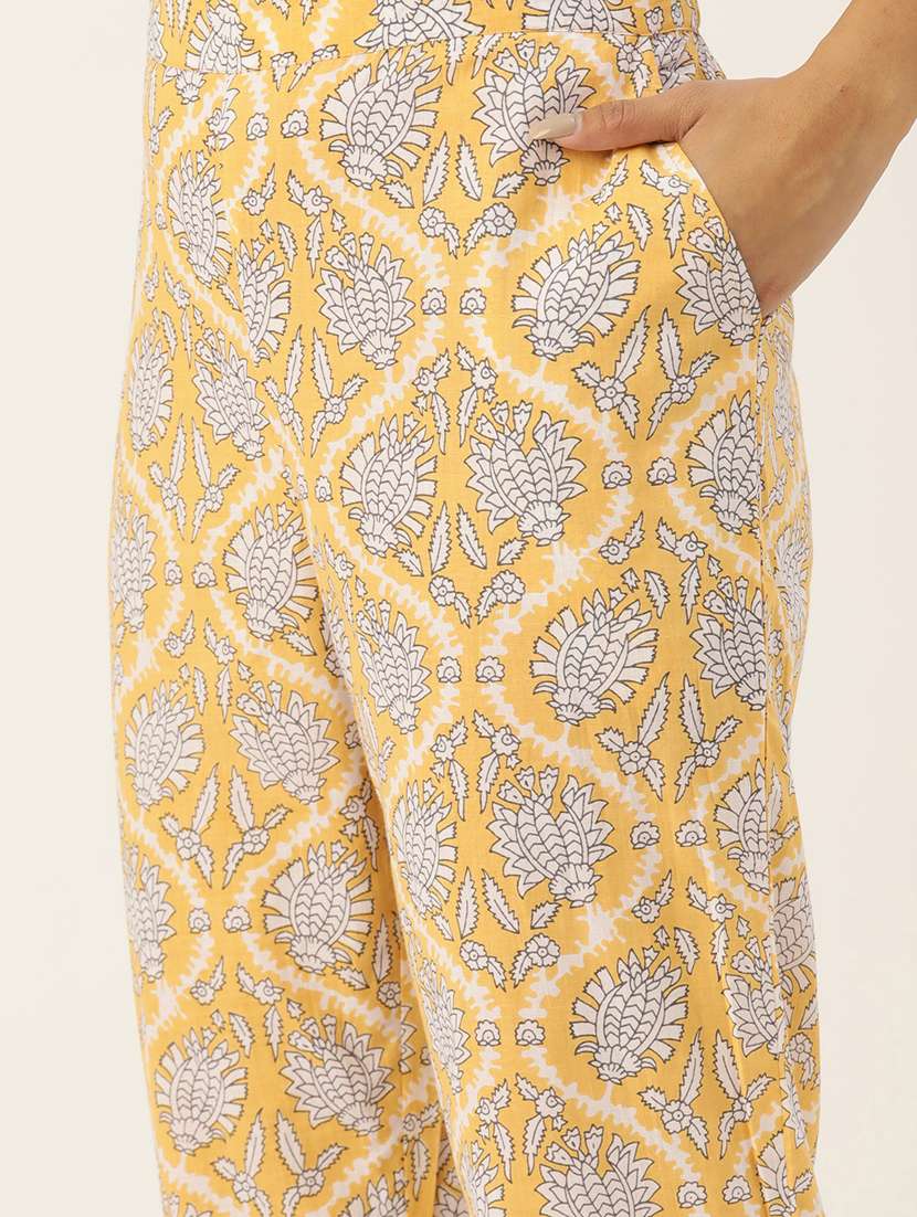 women printed three quarter sleeves nightwear pyjama set - 21582318 -  Standard Image - 4