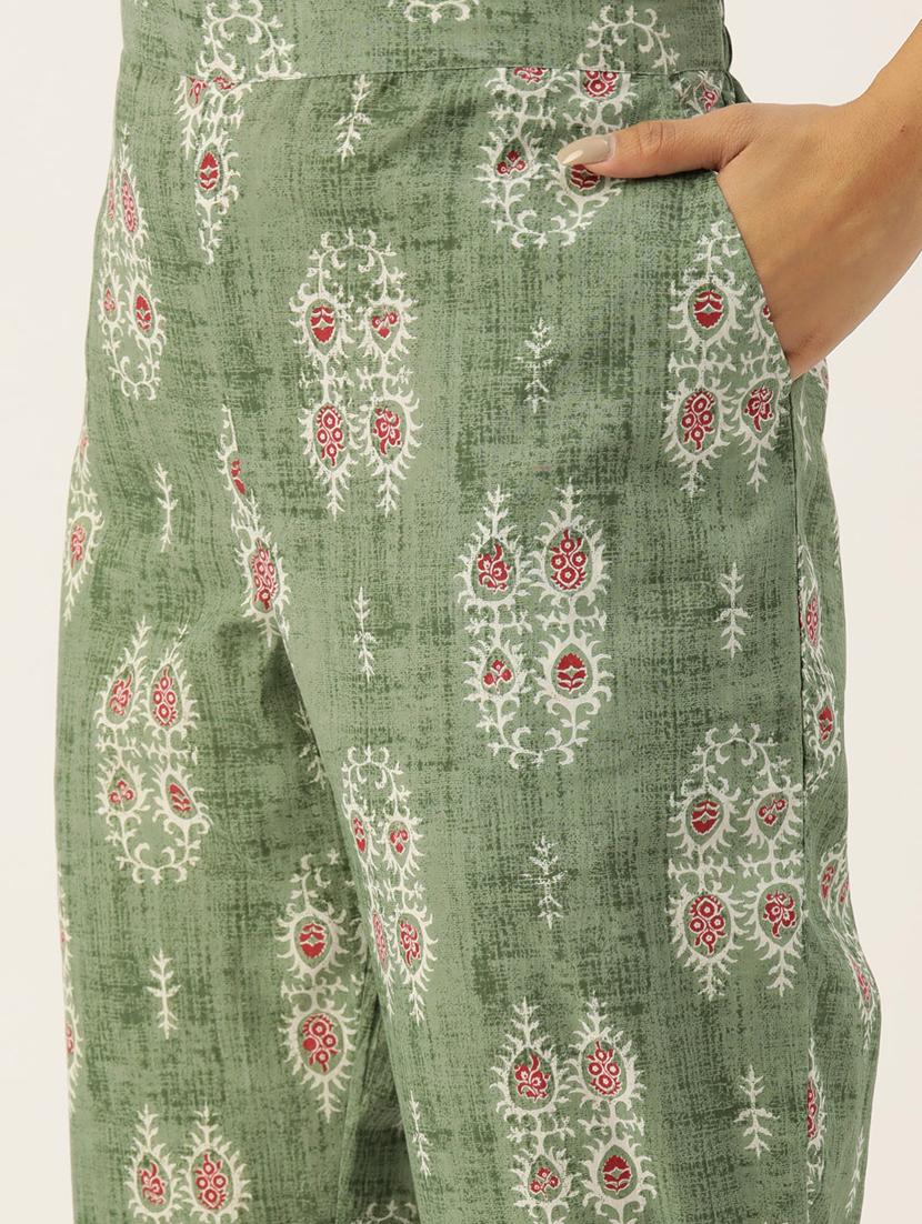 women green printed pyjama nightwear set - 21582319 - Standard Image - 4