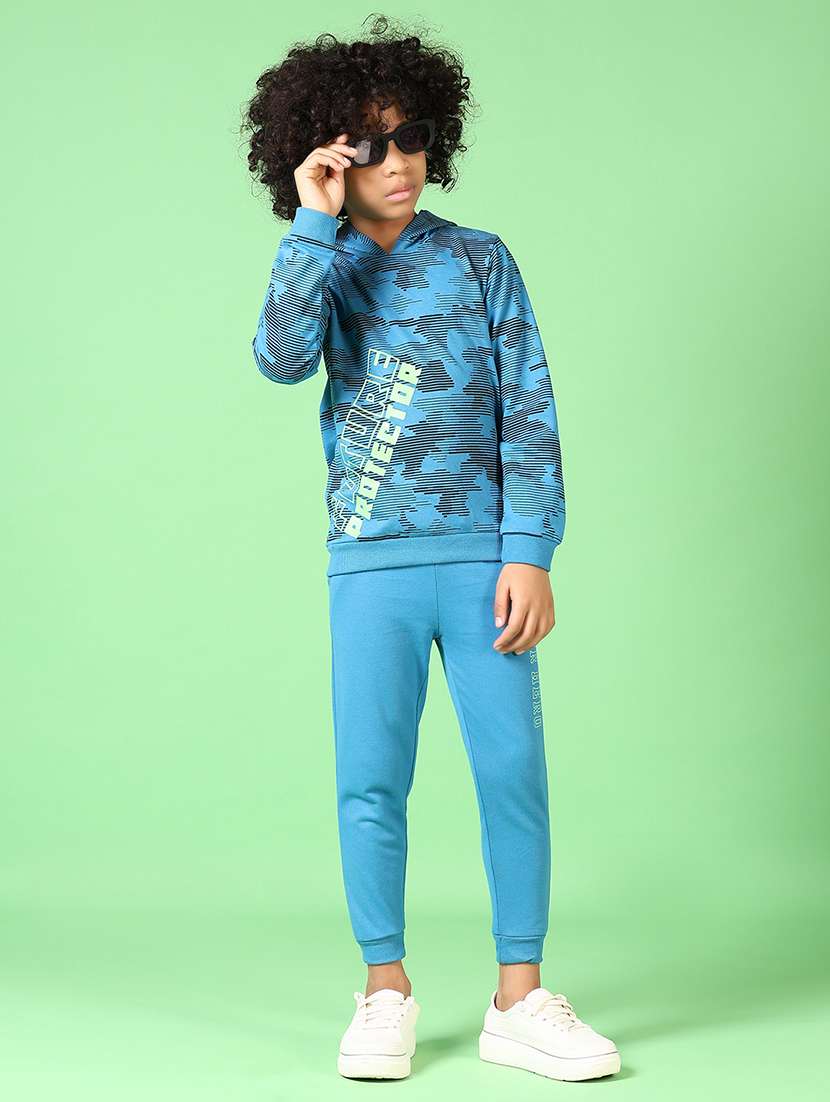 boys blue printed full length sets - 21582950 -  Standard Image - 1