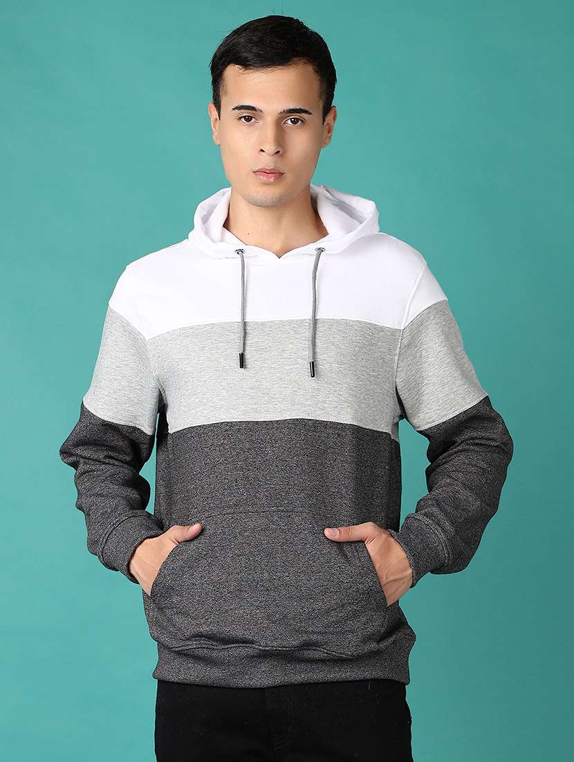 men long sleeves color block sweatshirt - 21582952 -  Standard Image - 1