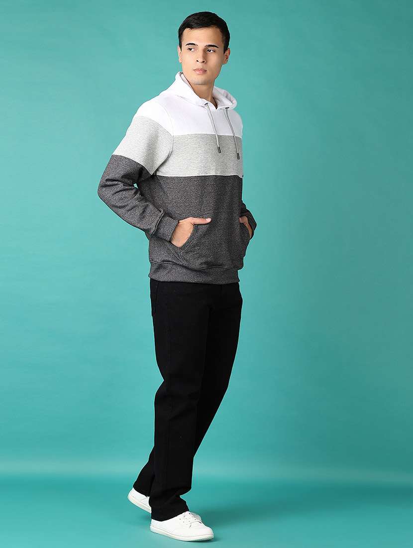men long sleeves color block sweatshirt - 21582952 -  Standard Image - 4