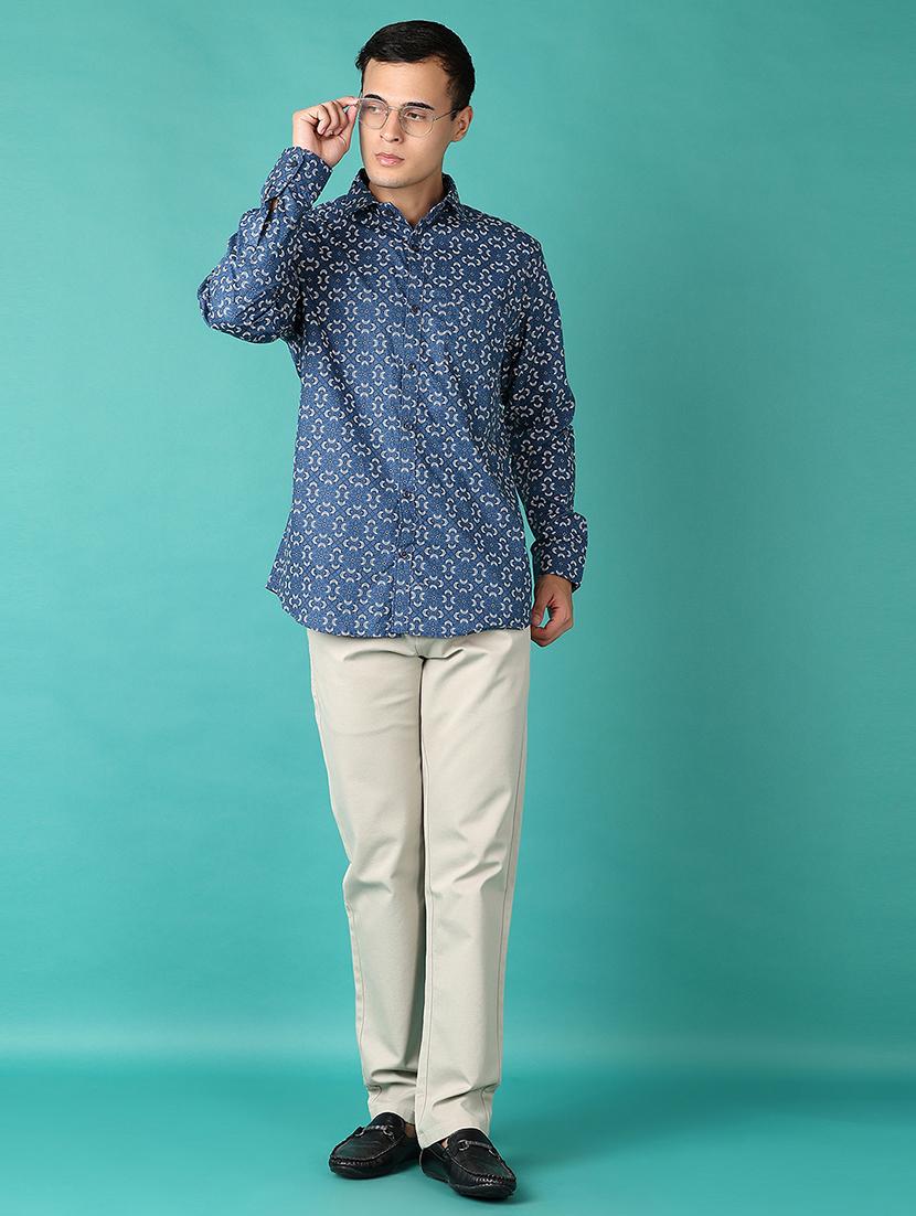 men long sleeves printed casual shirt - 21582991 - Standard Image - 4