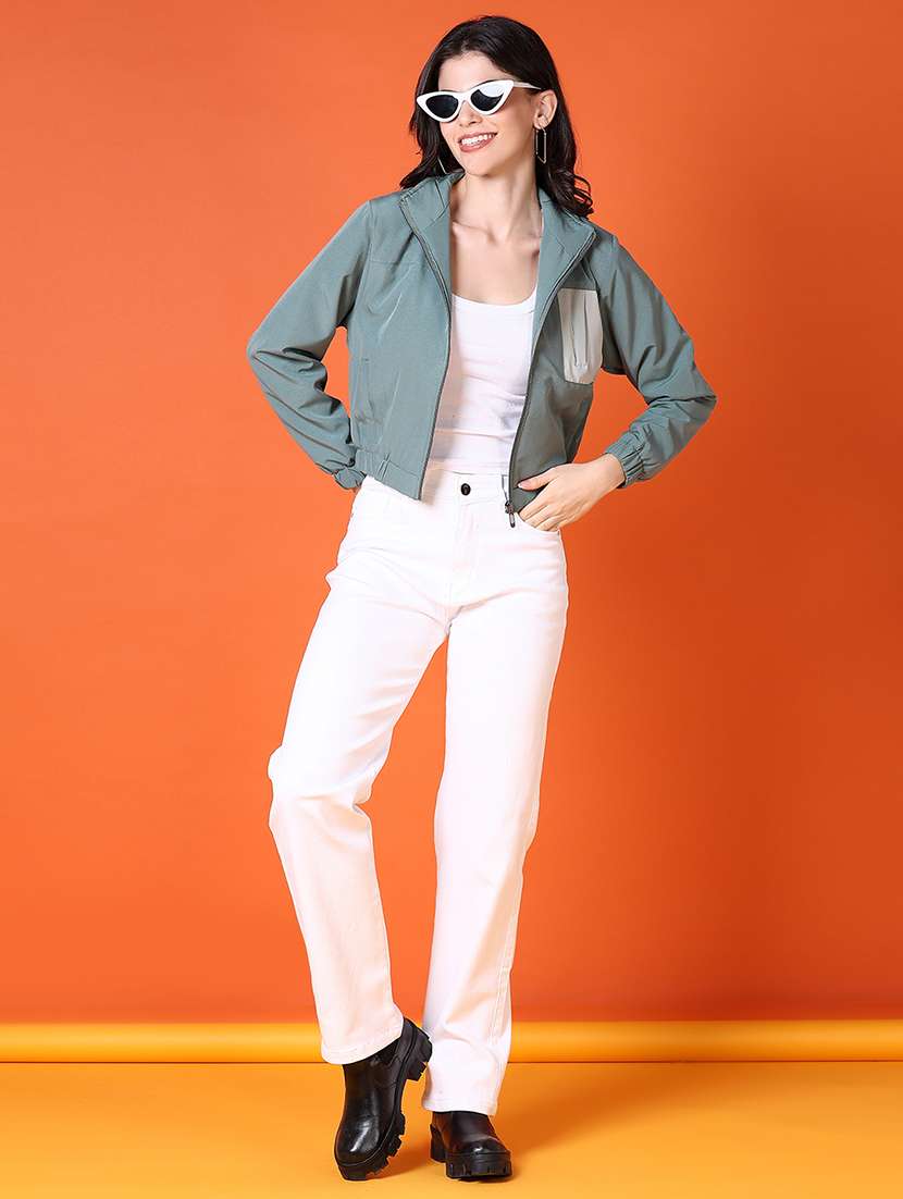 women solid mid rise staright fit jean - 21583009 - Standard Image - 4