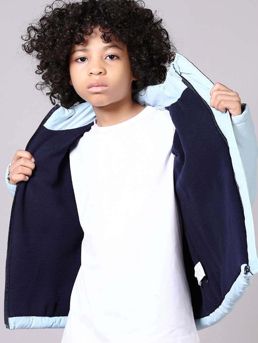 boys solid ong sleeve hooded bomber jacket - 21583034 -  Standard Image - 4