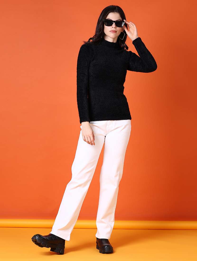 women long sleeves solid pullover - 21583065 -  Standard Image - 4