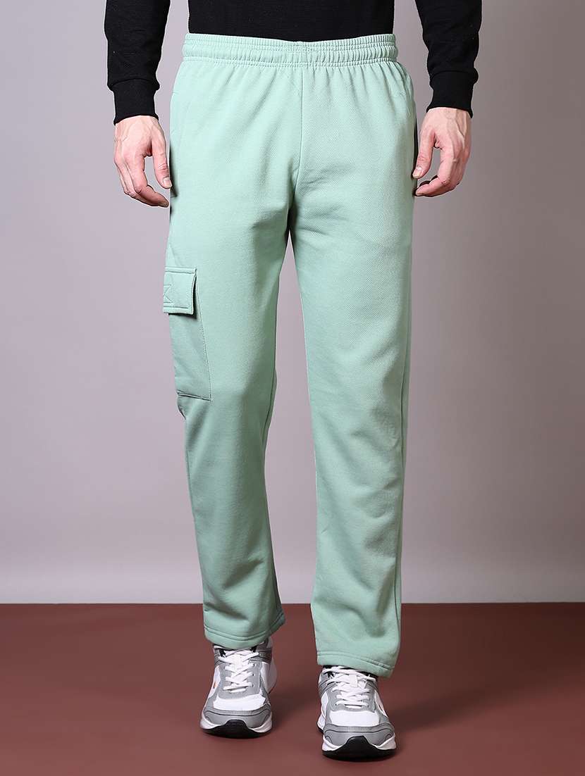 men solid full length track pant - 21583120 -  Standard Image - 1