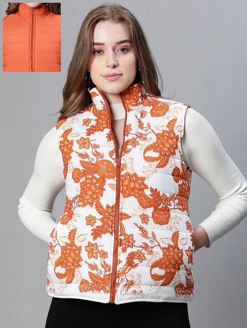 women floral print sleeveless jacket - 21584251 -  Standard Image - 0