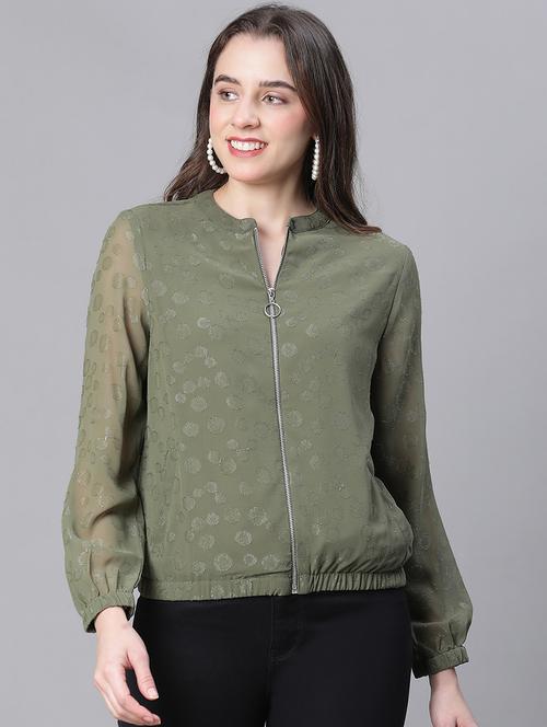 women self desiged long sleeves jacket - 21584253 - Standard Image - 0