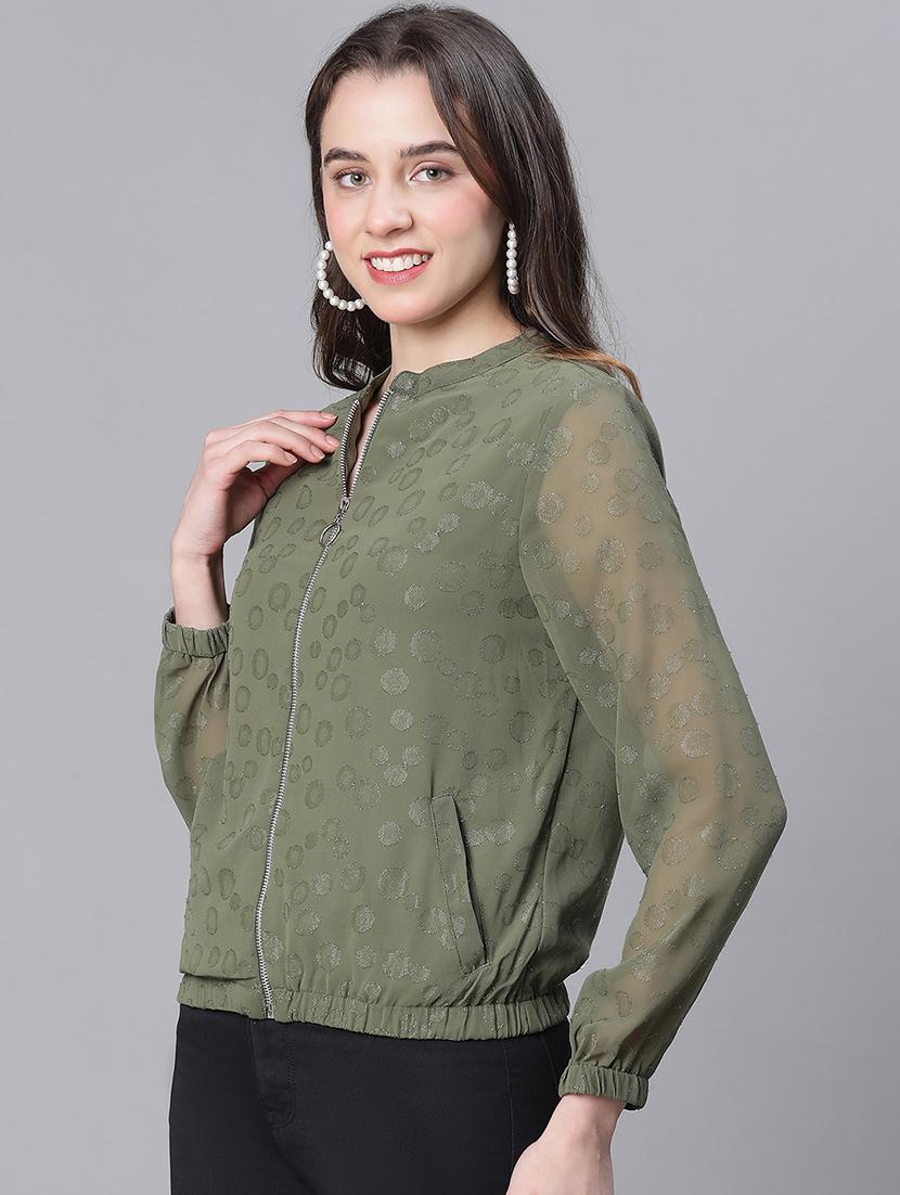 women self desiged long sleeves jacket - 21584253 - Standard Image - 1