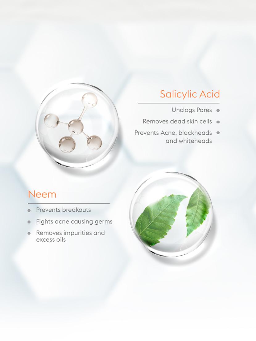 vlcc acne defense serum face wash with salicylic acid serum & neem - 150ml + 150ml (buy one get one) - 21584256 - Standard Image - 4