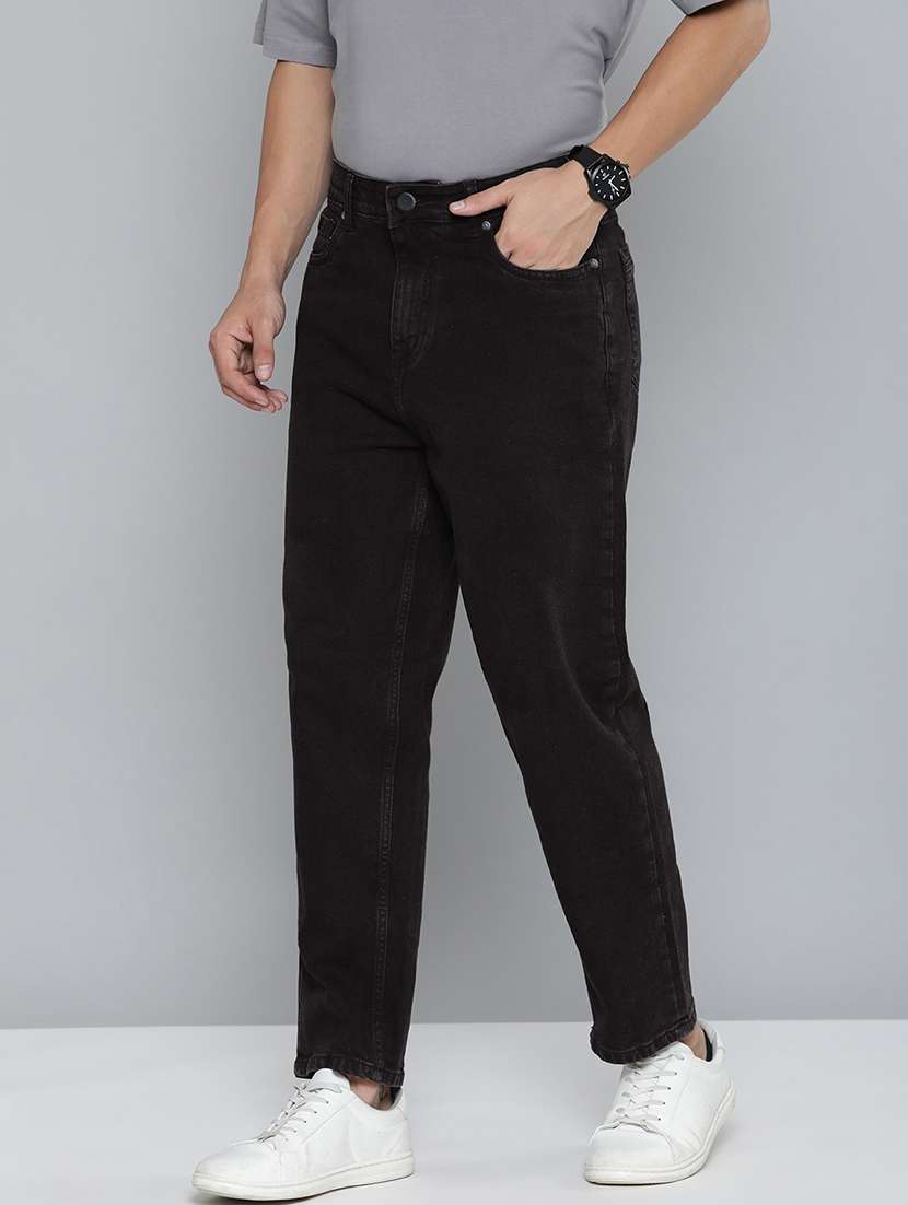 men solid straight fit jeans - 21584748 - Standard Image - 1