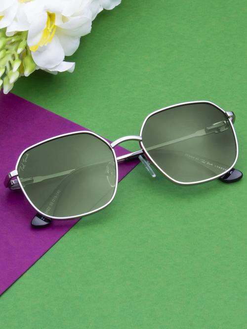 ted smith hexagonal grey sunglasses for men women - 21584838 -  Standard Image - 0
