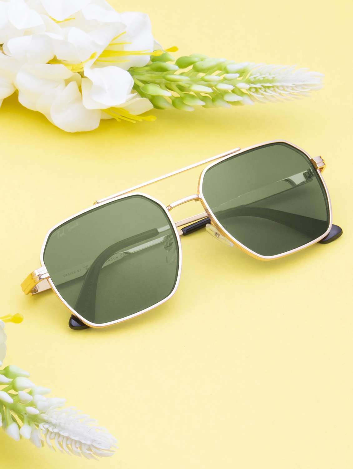ted smith aviator green sunglasses for men women
