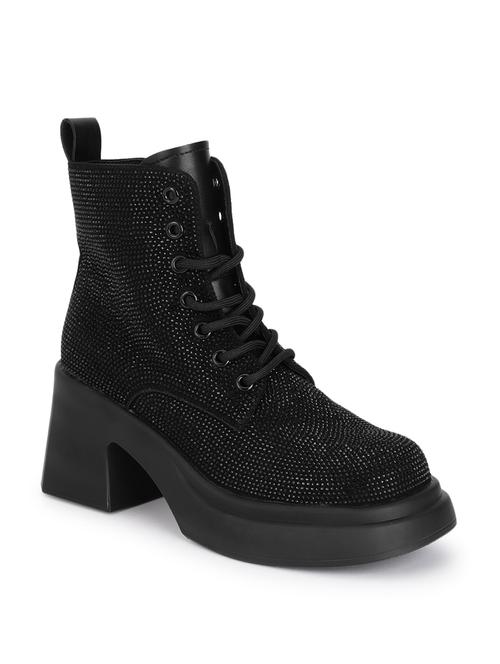 women black sequined ankle boot - 21584844 -  Standard Image - 0