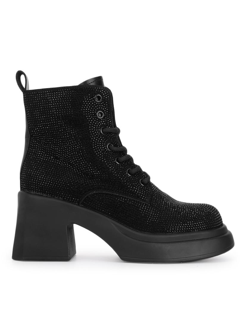 women black sequined ankle boot - 21584844 -  Standard Image - 1