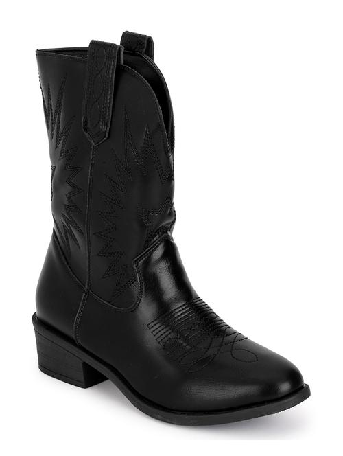 women black solid ankle boot - 21584855 - Standard Image - 0
