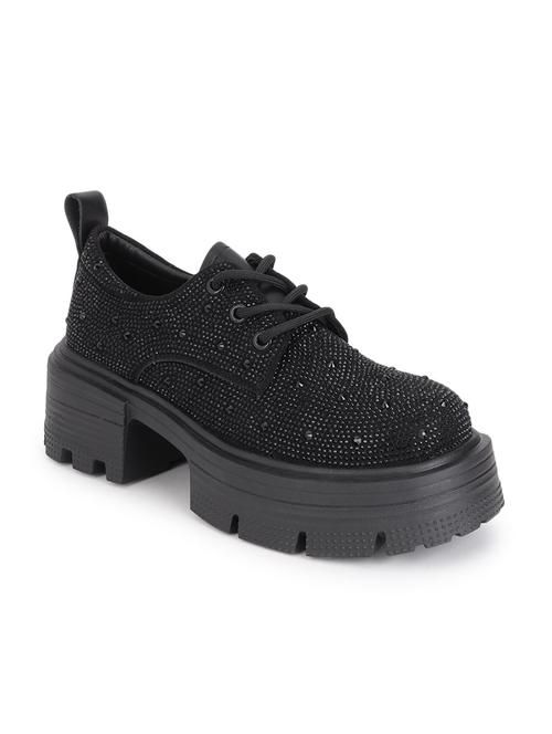 women black lace-up casual shoe - 21584858 -  Standard Image - 0