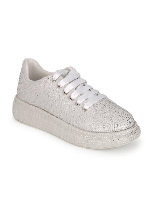 women beige lace-up casual shoe - 21584861 -  Standard Image - 0