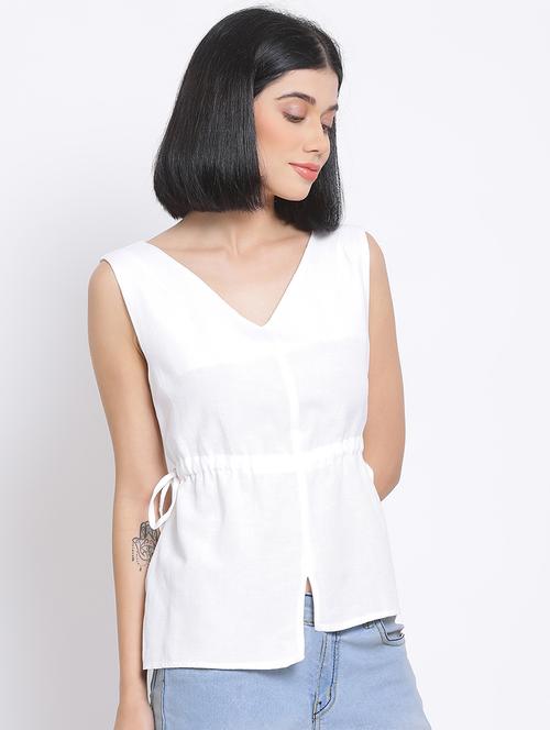 women solid sleeveless top - 21584878 - Standard Image - 0