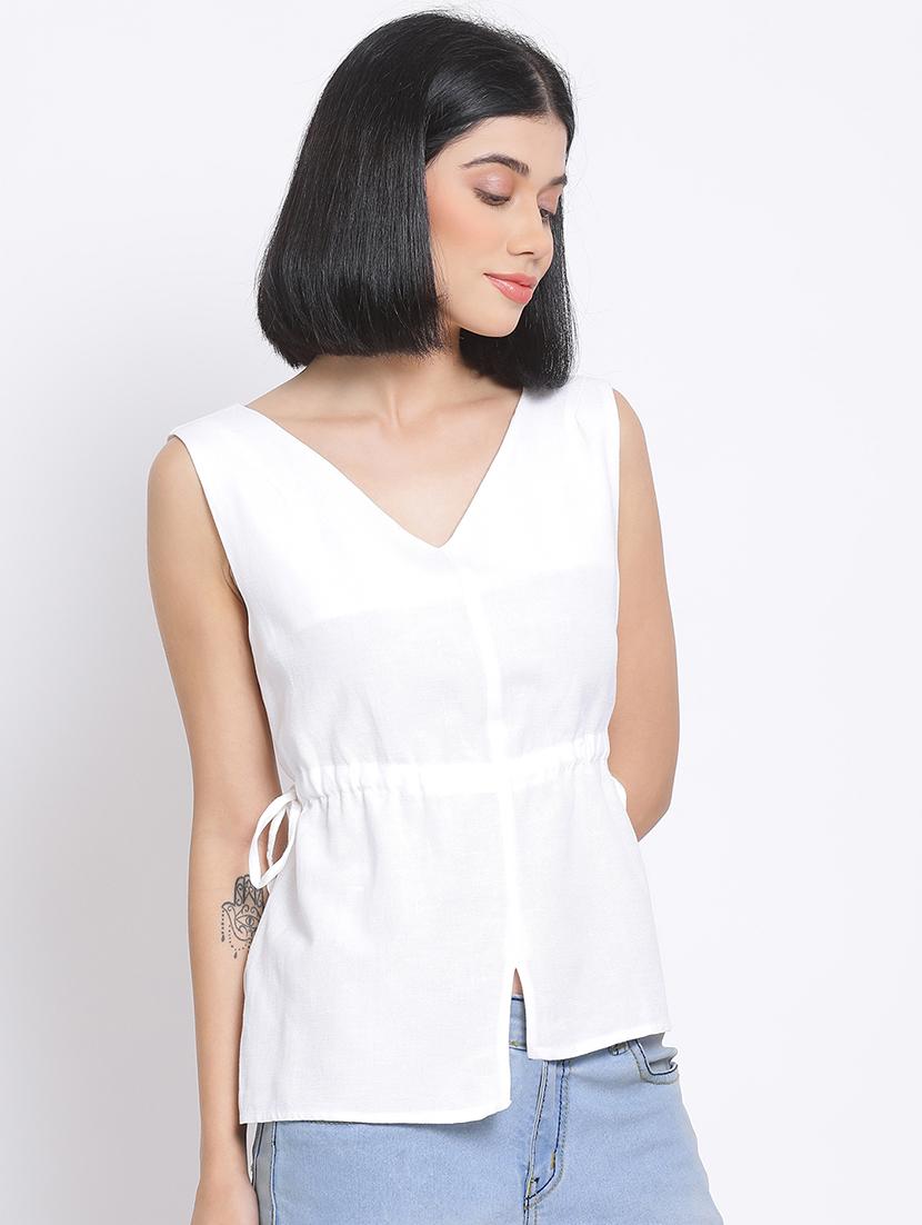 women solid sleeveless top - 21584878 - Zoom Image - 0