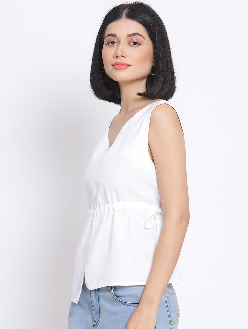 women solid sleeveless top - 21584878 - Standard Image - 1