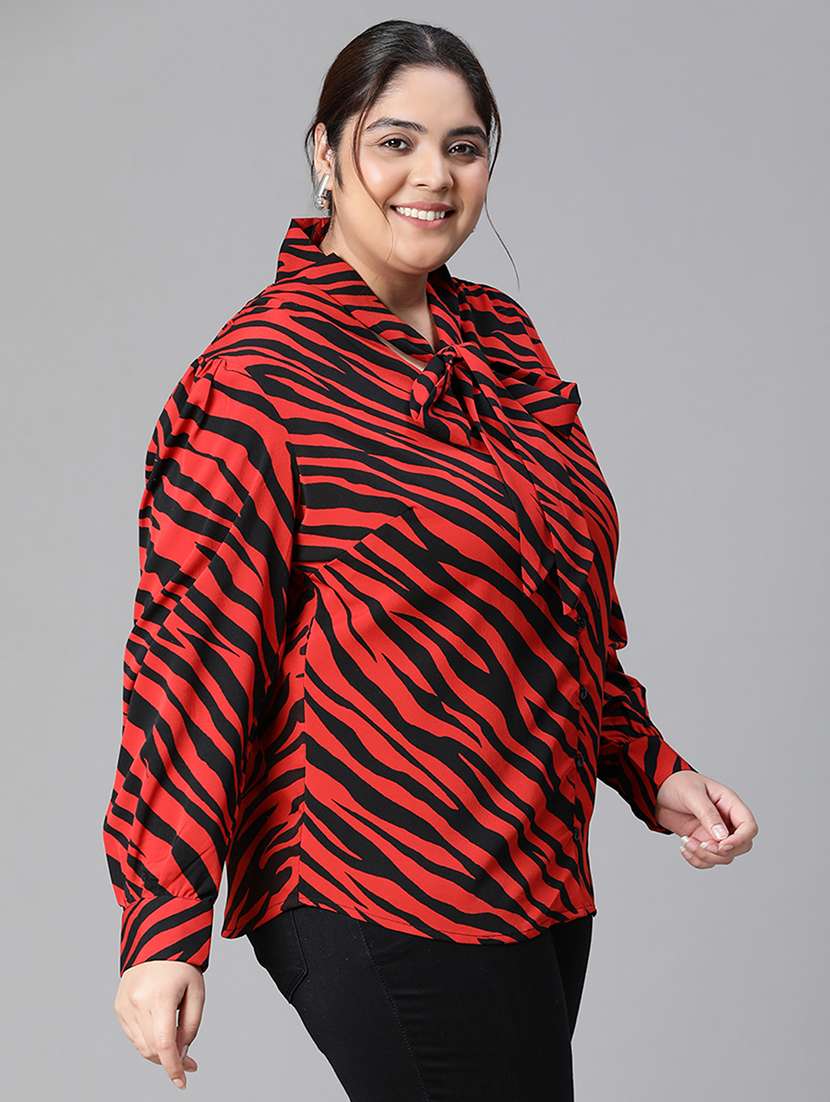 women printed plus size shirt style top - 21584924 -  Standard Image - 1