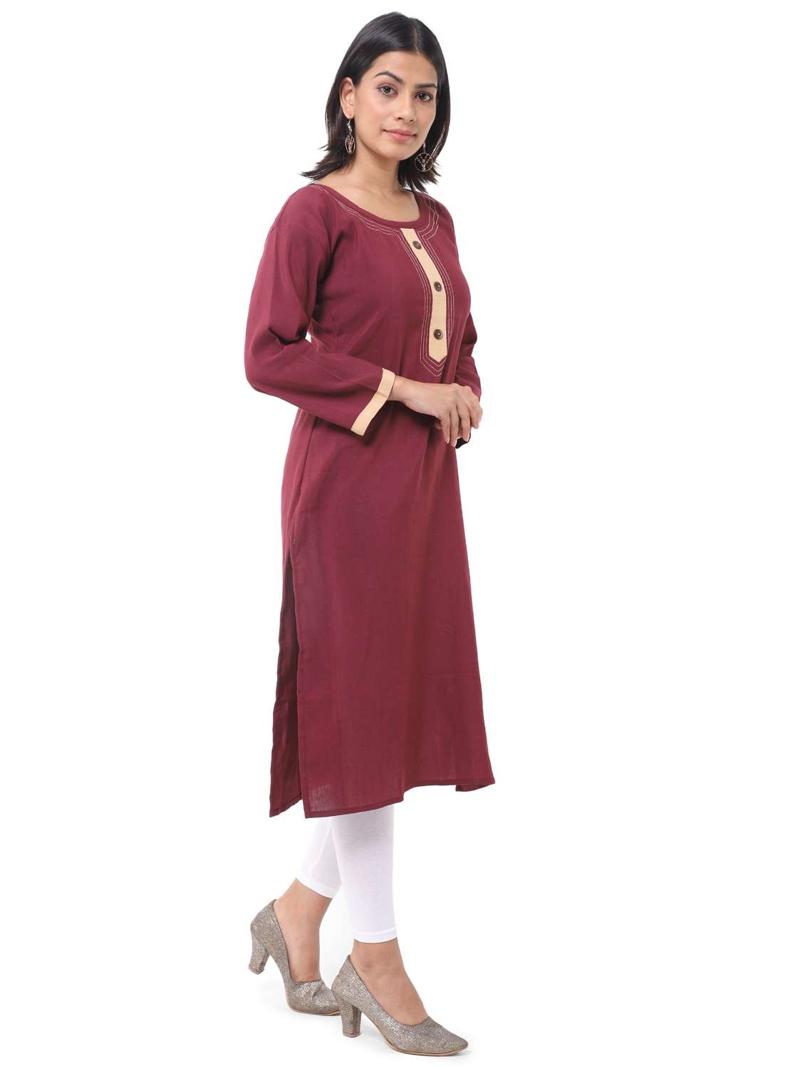 women pack of 2 solid straight kurta - 21585057 -  Standard Image - 6