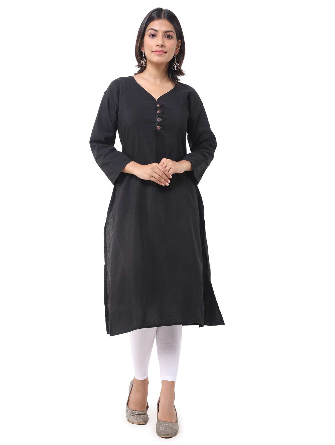 women pack of 2 solid straight kurta - 21585079 -  Standard Image - 1