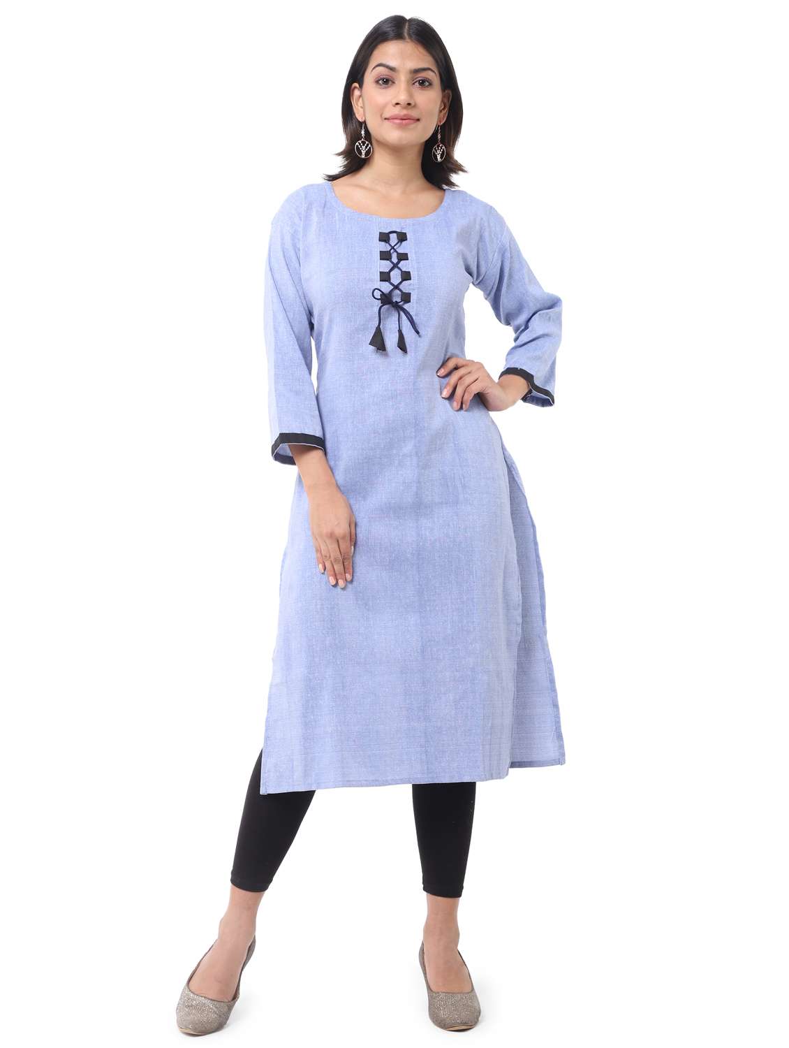 women pack of 2 solid straight kurta - 21585089 -  Standard Image - 1