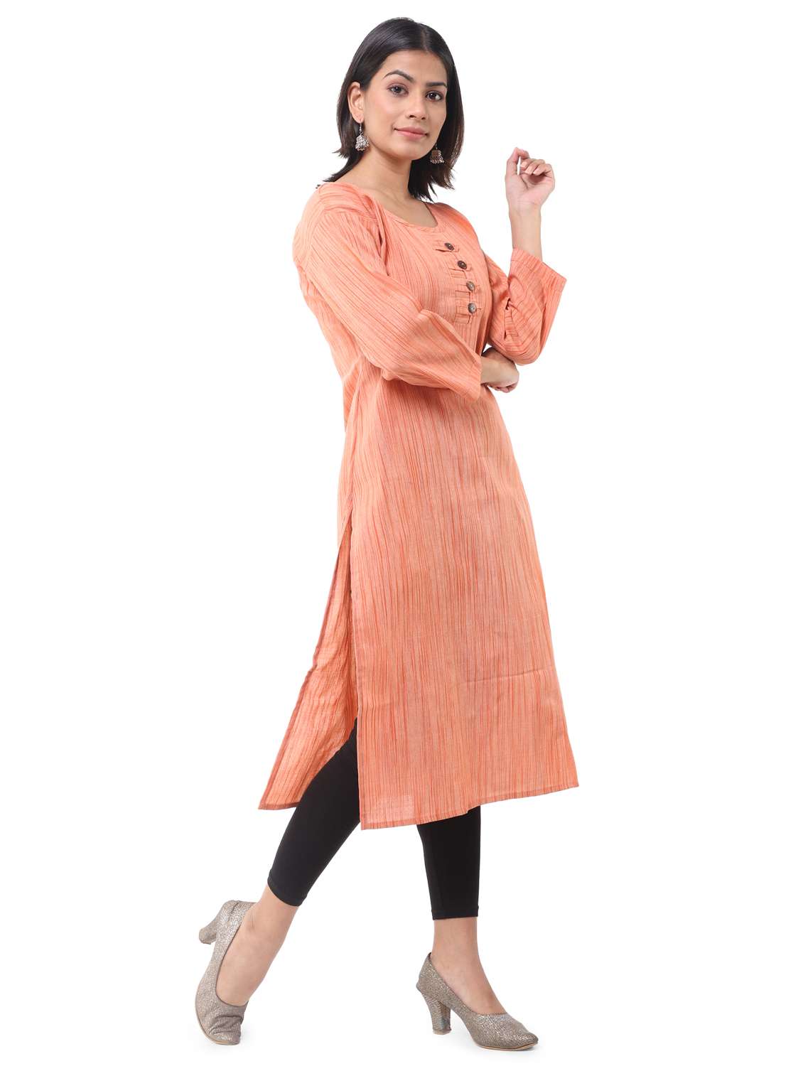 women pack of 2 solid straight kurta - 21585089 -  Standard Image - 6