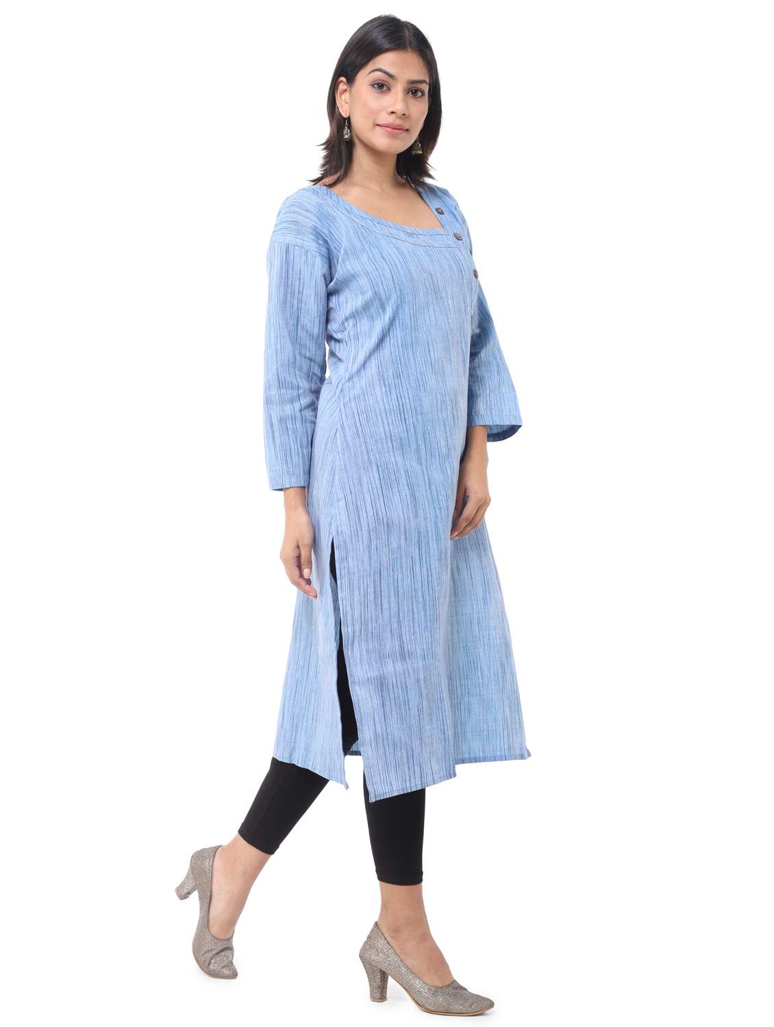 women pack of 2 solid straight kurta - 21585093 -  Standard Image - 6