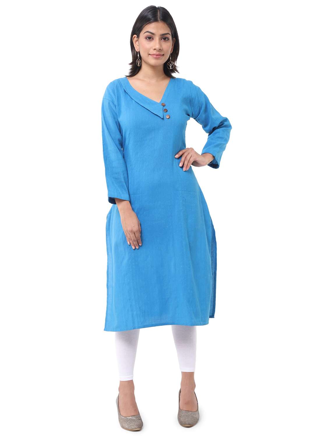 women pack of 2 solid straight kurta - 21585122 -  Standard Image - 1